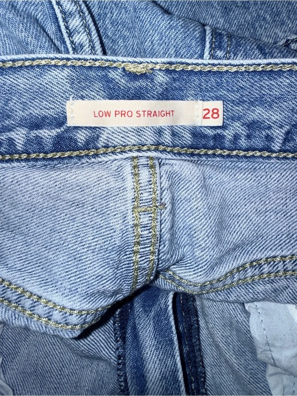 Levi’s Low Pro Straight 28 Cutoff Denim Jorts Raw Hem 90s Dad Shorts Grunge